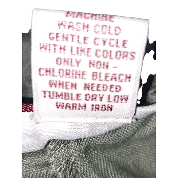 JM Collection by Jennifer Moore Linen Pants Womens 12 Khaki Embroidered Capri - Picture 2 of 6